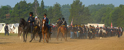 Union troops mustering, First Battle of Manassas-Bull Run 150th Anniversary, Manassas, VA